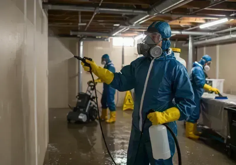 Basement Sanitization and Antimicrobial Treatment process in Lusby, MD